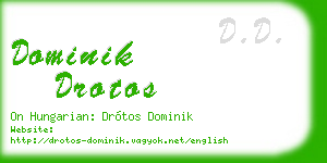 dominik drotos business card