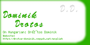 dominik drotos business card
